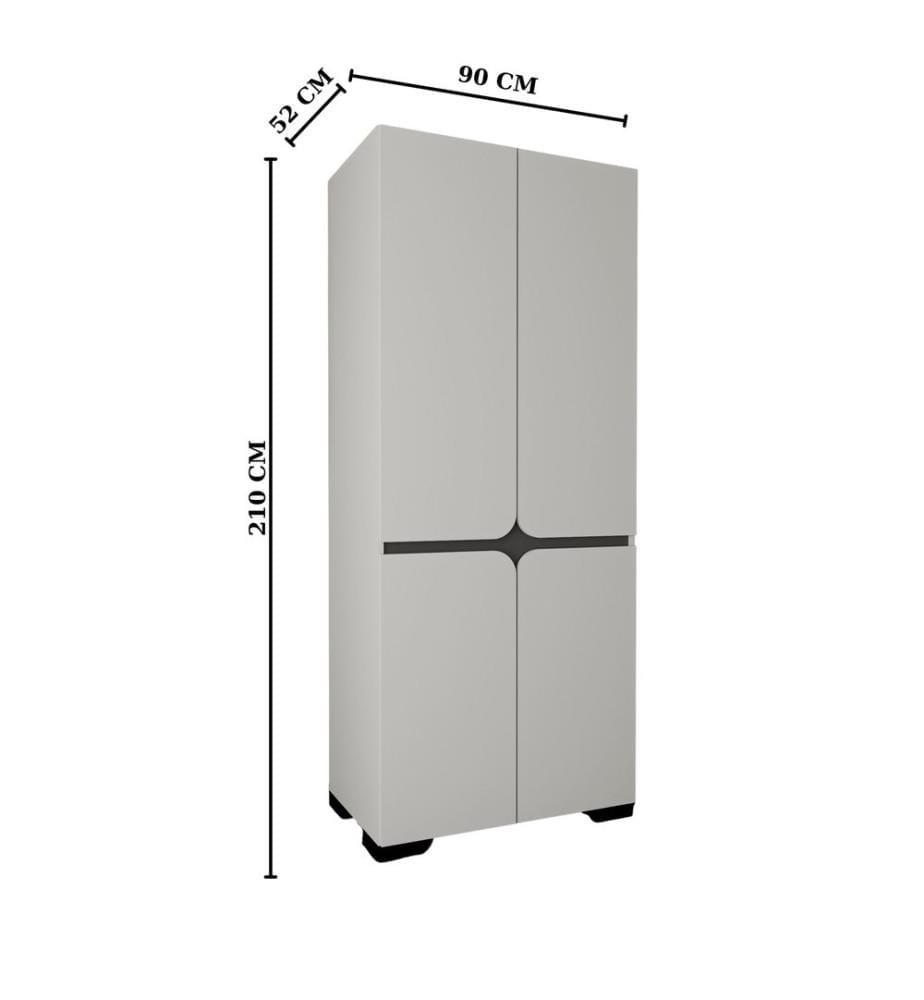 Armoire, 100 % panneaux de particules mélaminés, gris