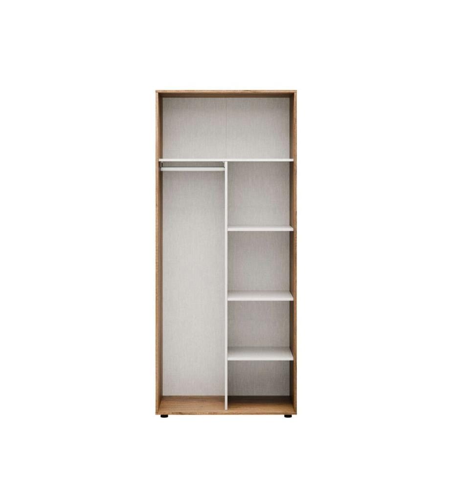 Kleiderschrank, 100 % melaminbeschichtete Spanplatte, Walnuss