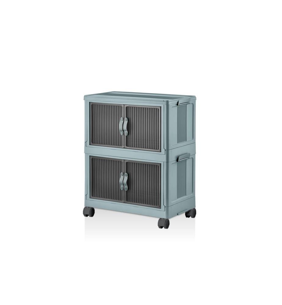 Armoire multifonctionnelle, 100 % plastique, bleu clair