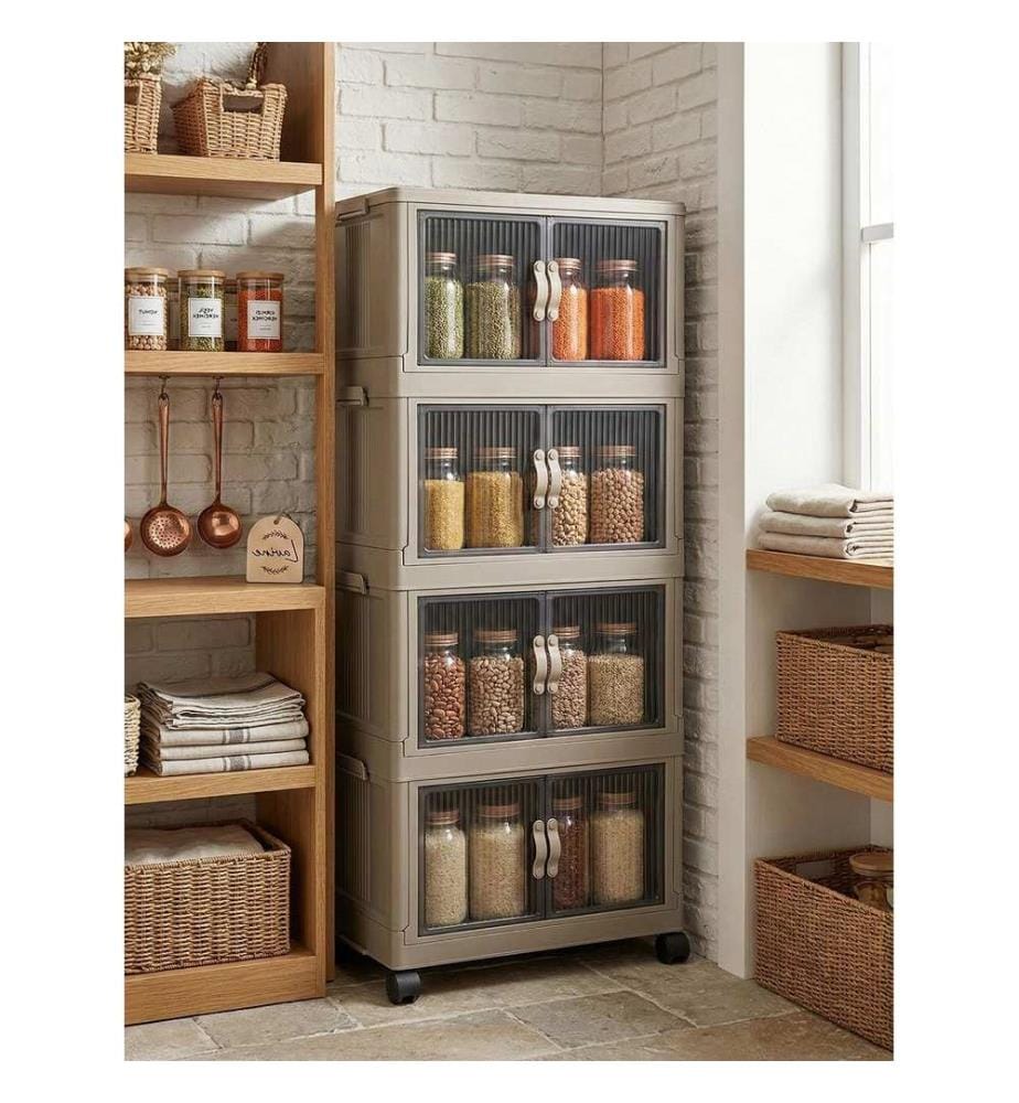 Armoire multifonctionnelle, 100 % plastique, bleu clair