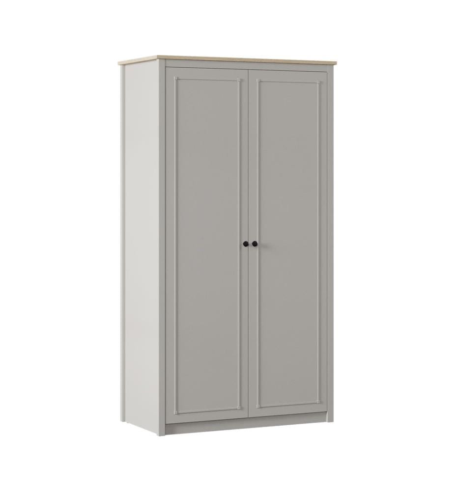 Armoire, panneaux de particules mélaminés 100 %, gris, chêne