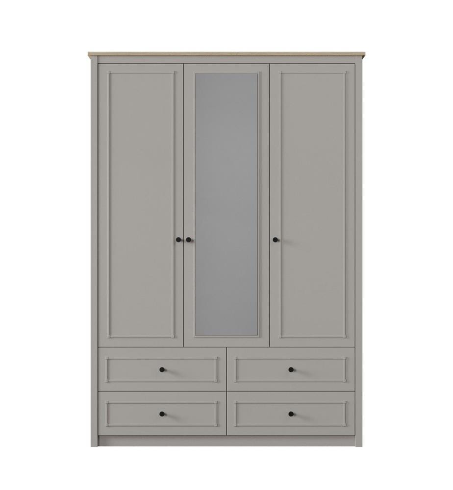 Armoire, panneaux de particules mélaminés 100 %, gris, chêne