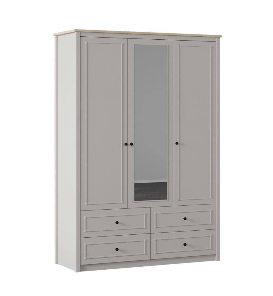 Armoire, panneaux de particules mélaminés 100 %, gris, chêne