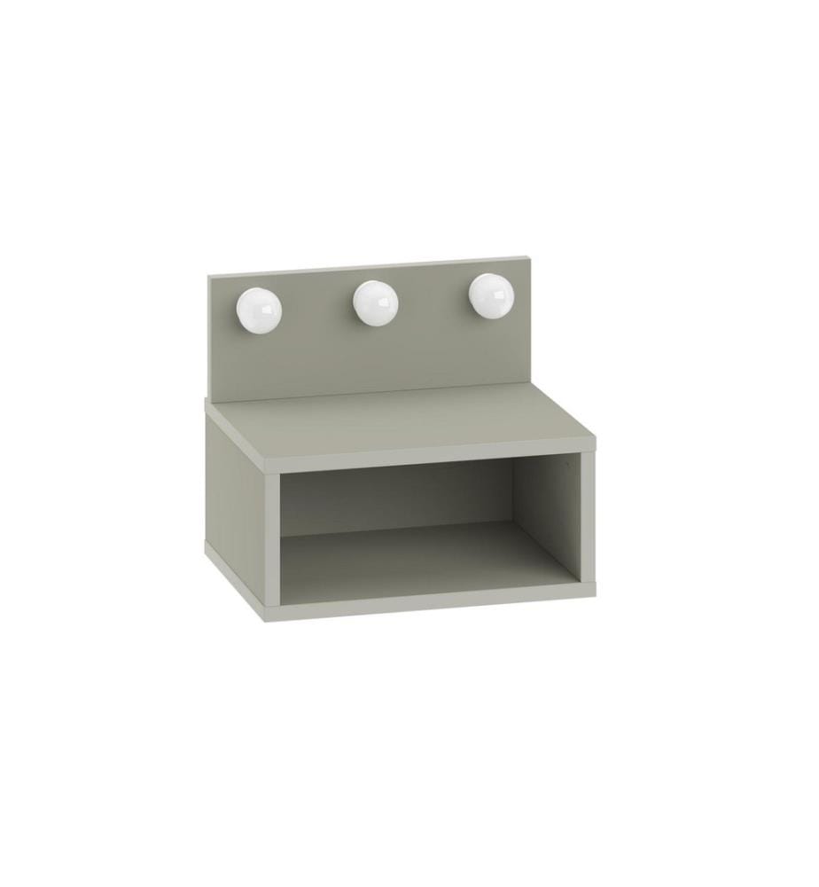 Nachttisch, 100 % melaminbeschichtete Spanplatte, Eschengrün