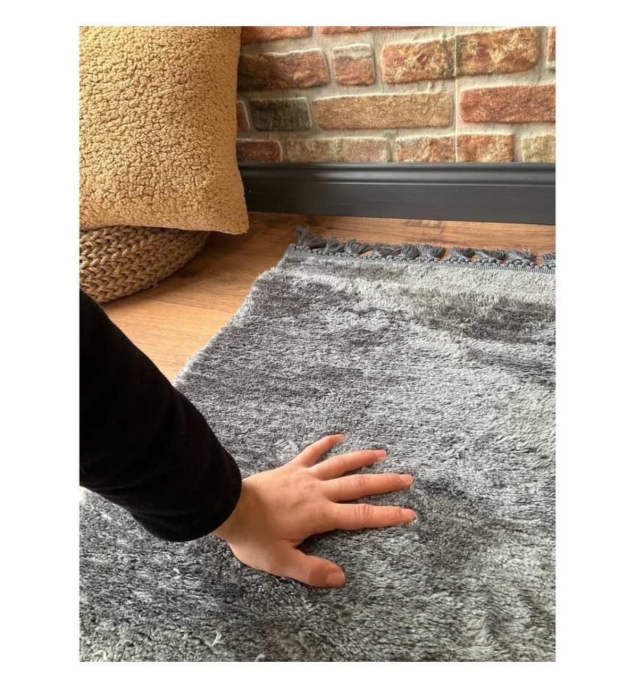 Tappeto, Antracite, 100% poliestere, 100 x 300 cm