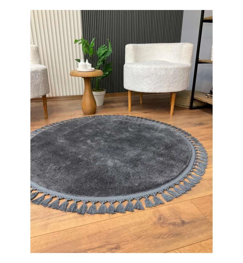 Teppich, Anthrazit, 100% Polyester, 80 x 80 cm