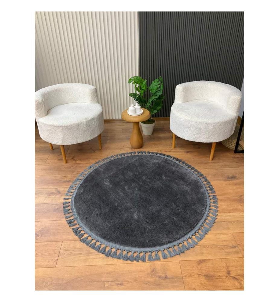 Teppich, Anthrazit, 100% Polyester, 200 x 200 cm