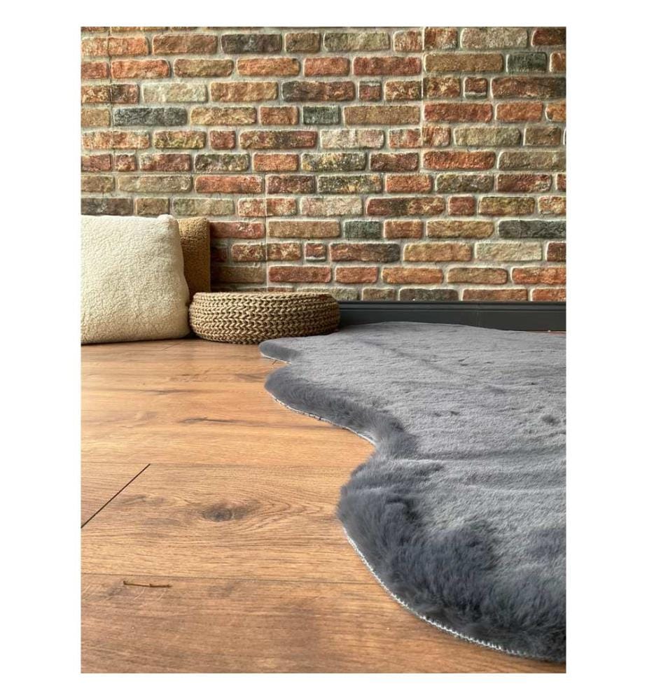 Tapis, anthracite, 100% polyester, 75 x 150 cm