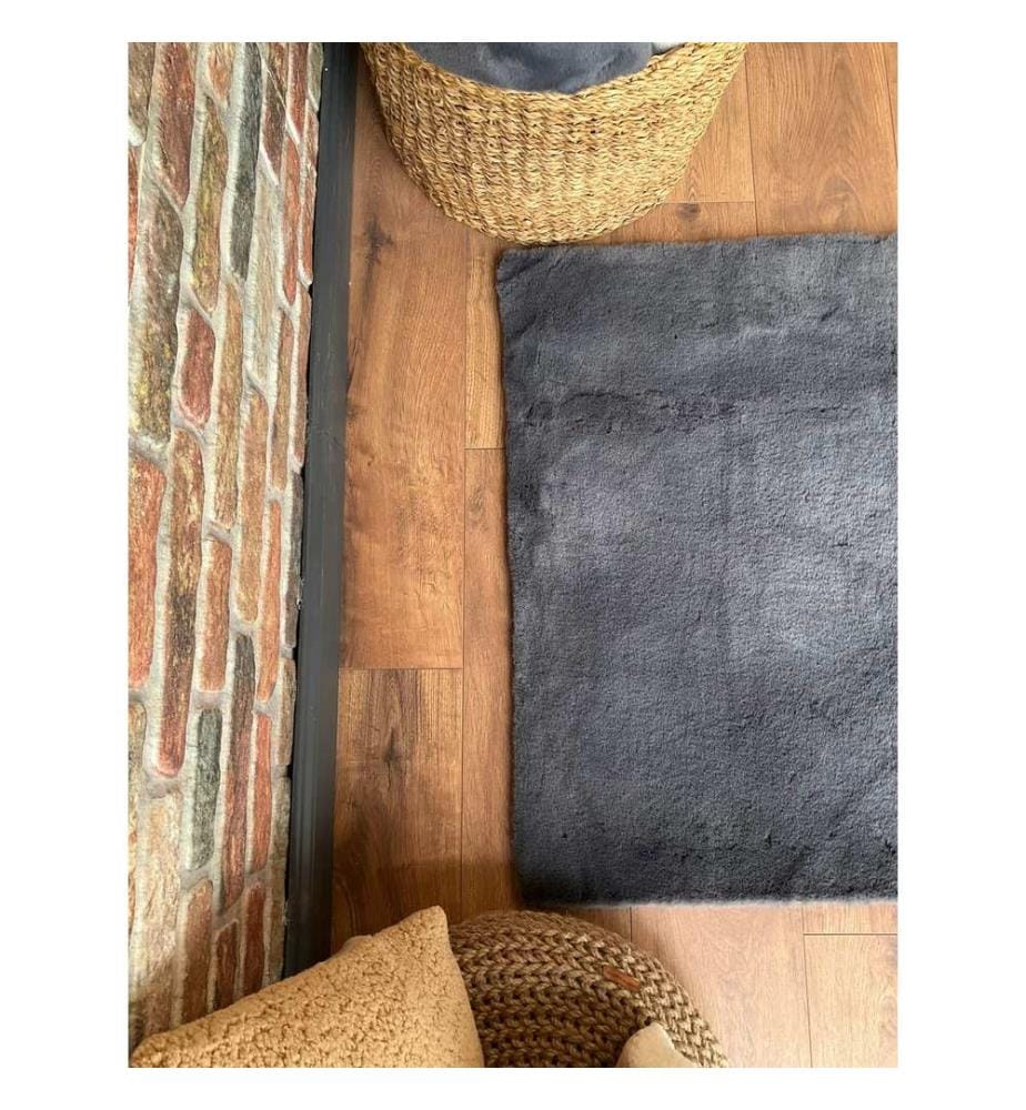 Teppich, Anthrazit, 100% Polyester, 60 x 180 cm