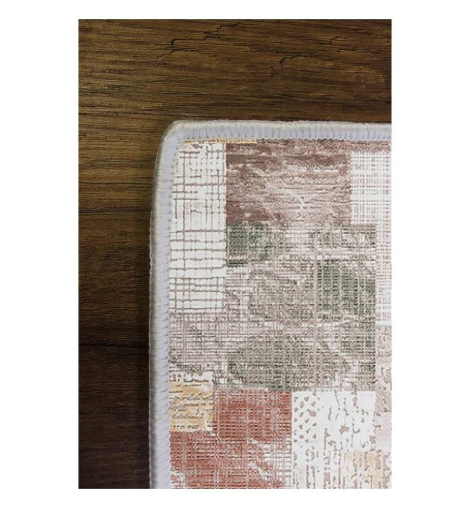 Teppich, 60 x 100, beige, weinrot, grün, mink, 100 % POLYESTER