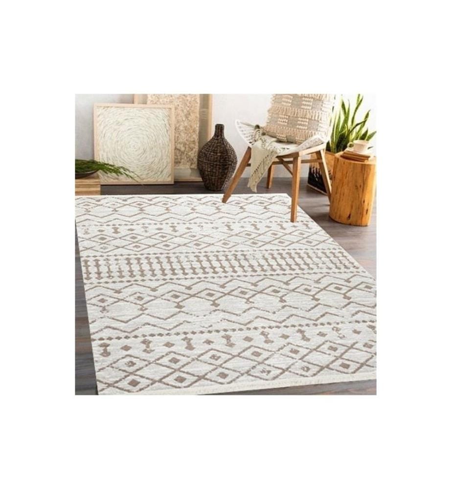 Teppich, 80 x 300, Beige, 100 % BAUMWOLLE