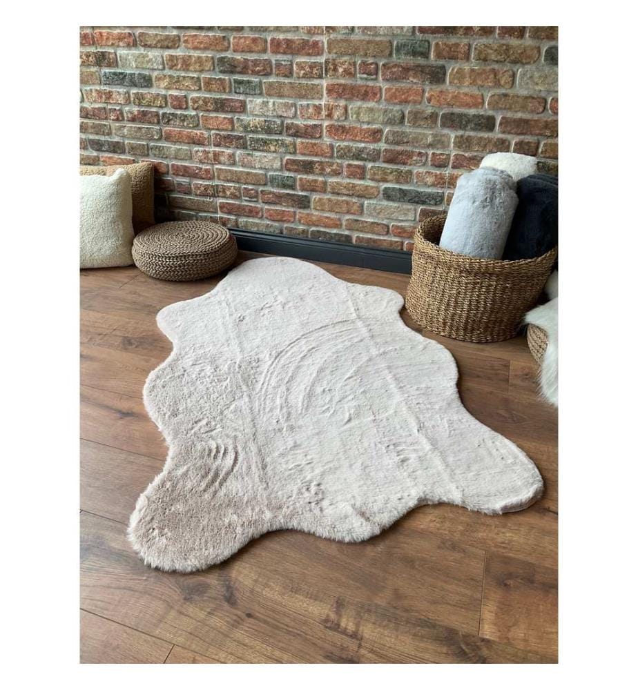 Tappeto, Beige, 100% poliestere, 75 x 100 cm