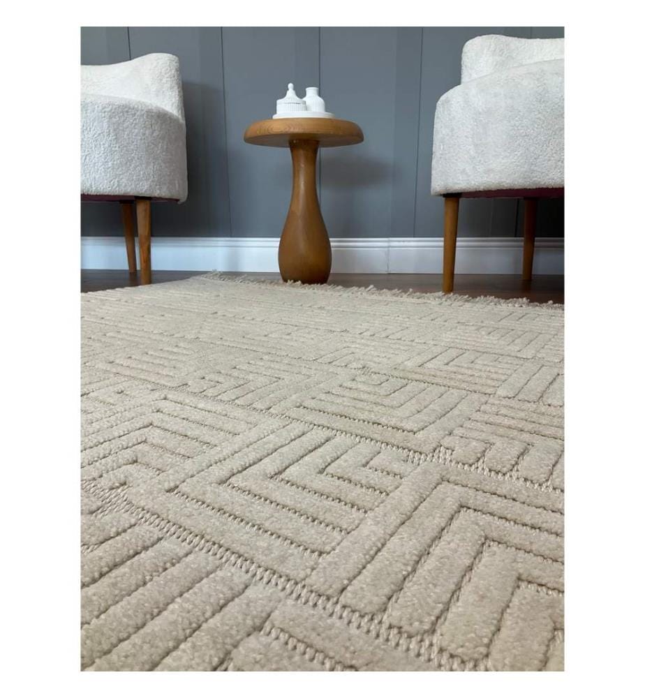 Teppich, Beige, Maschinengefertigter Teppich, 80 x 150 cm