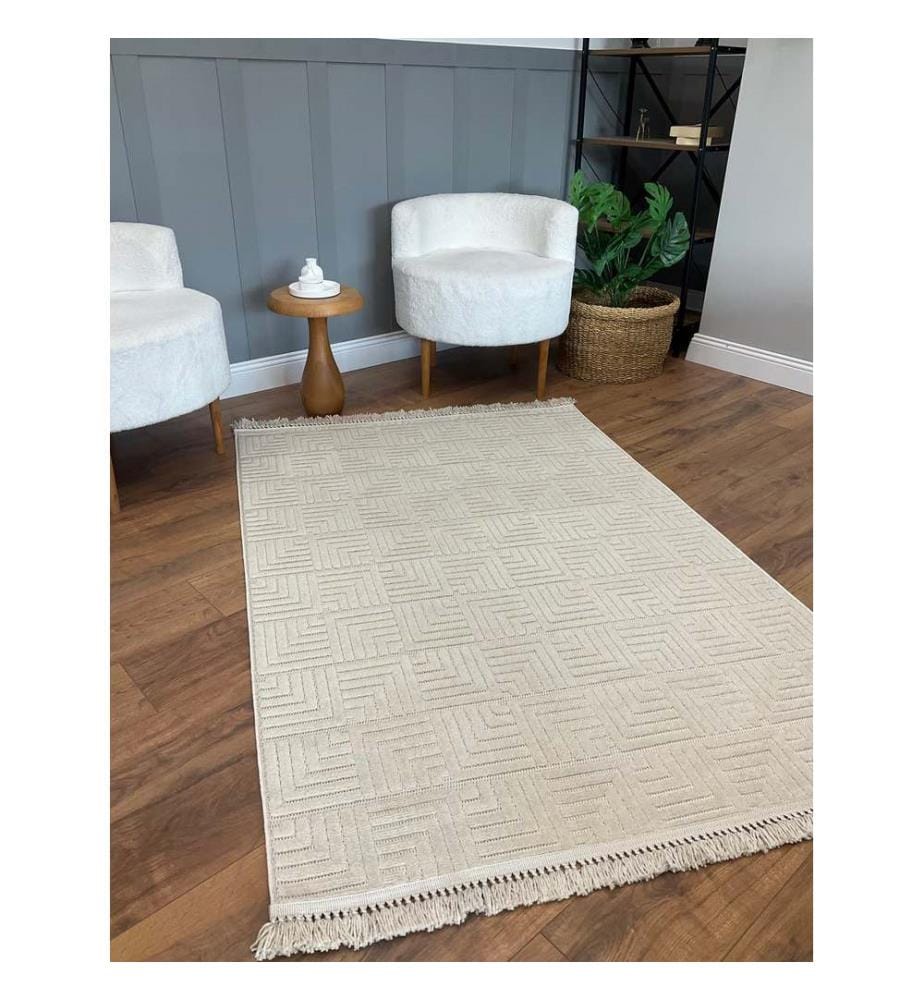 Teppich, Beige, Maschinengefertigter Teppich, 160 x 230 cm