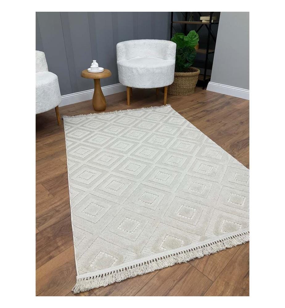 Tappeto, Beige, Tappeto fatto a macchina, 120 x 180 cm