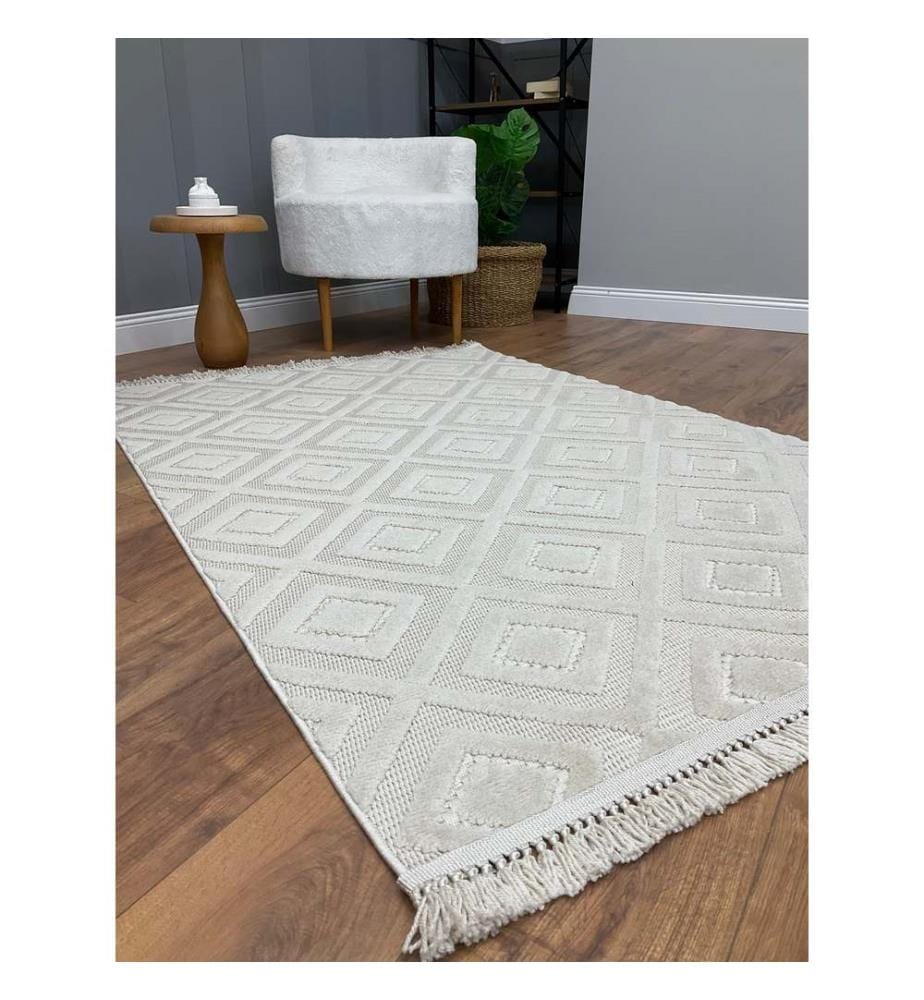 Tappeto, Beige, Tappeto fatto a macchina, 120 x 180 cm