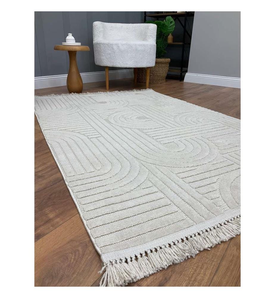 Tappeto, Beige, Tappeto a macchina, 80 x 100 cm