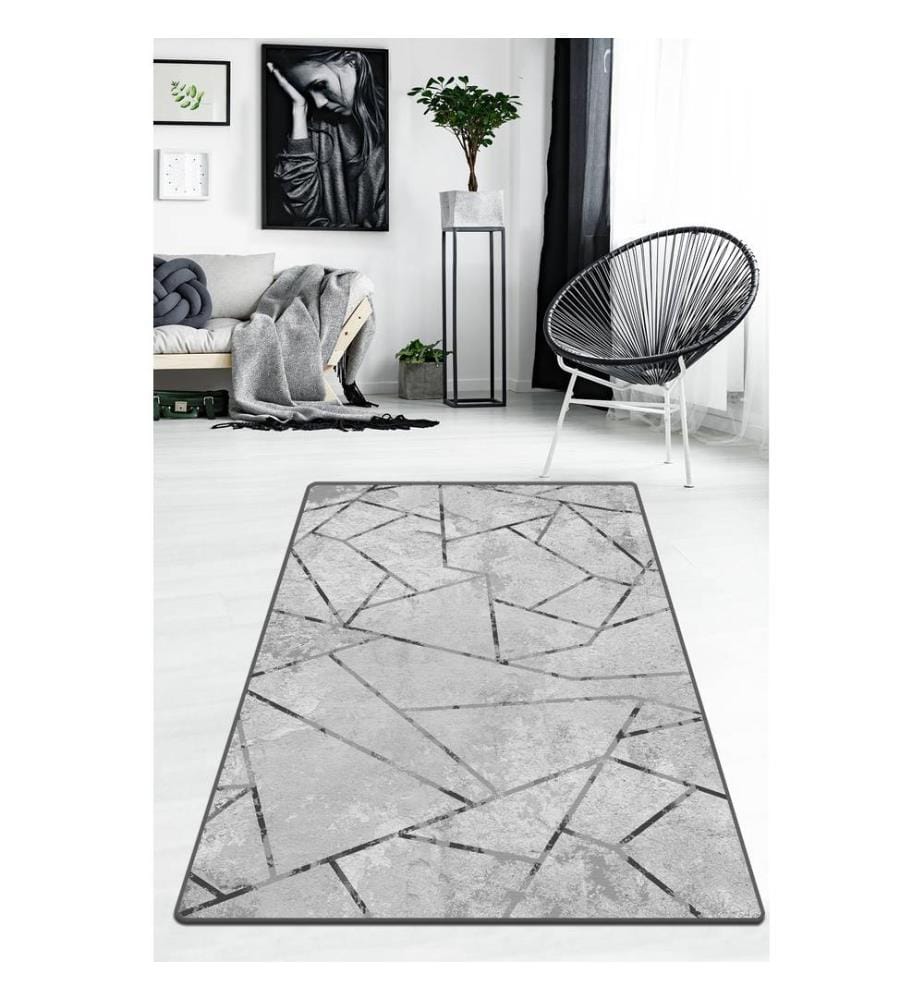 Tappeto, 120 x 180, grigio, 100% POLIESTERE