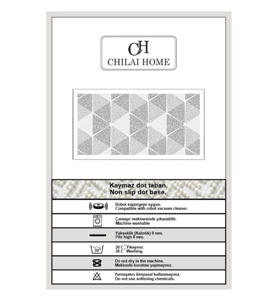Tappeto, 80 x 120, grigio, 100% POLIESTERE