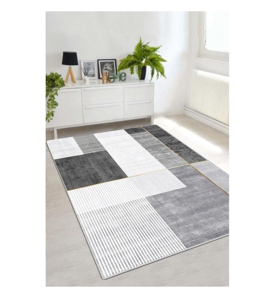 Teppich, 100 x 200, Grau, 100 % POLYESTER