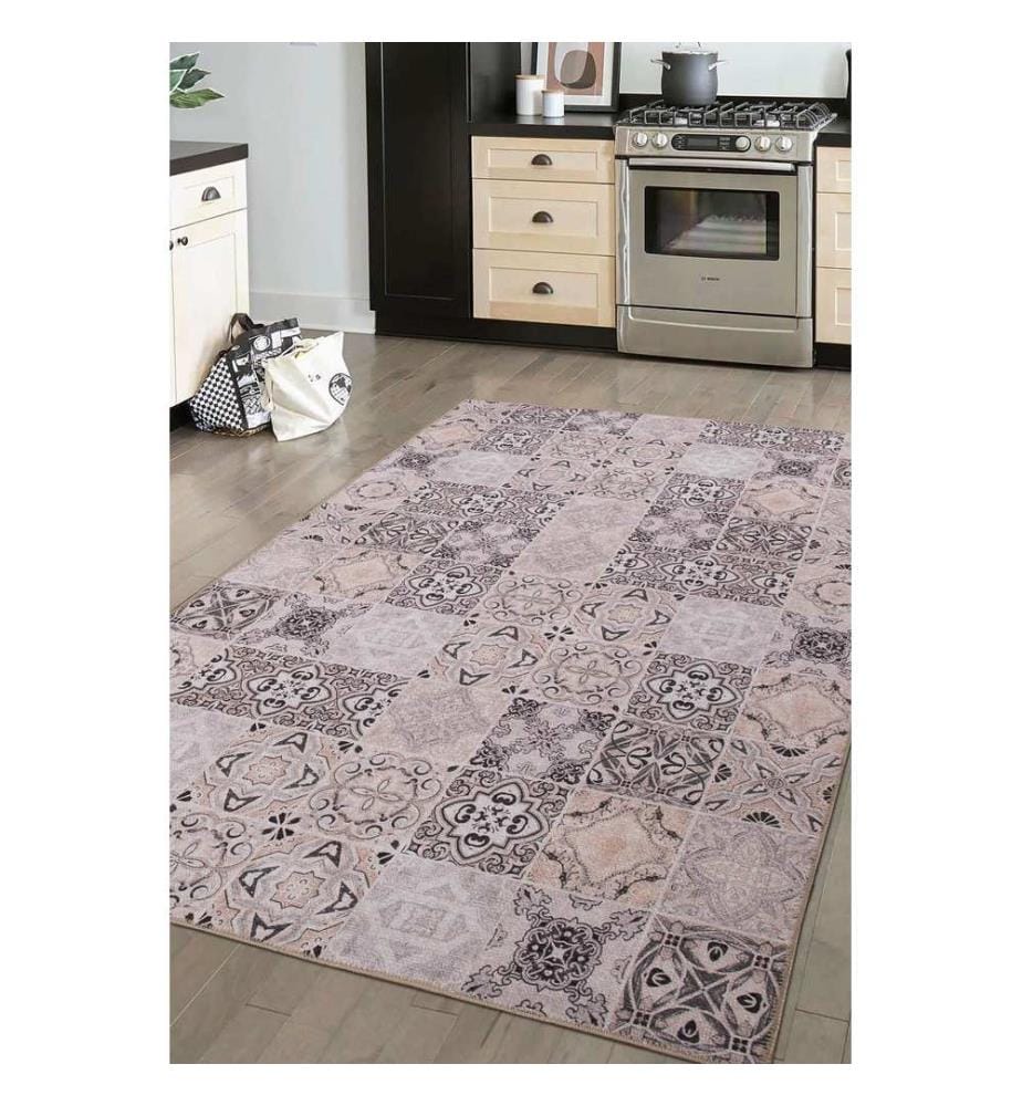 Tapis, 75 x 230, gris, 100 % POLYESTER