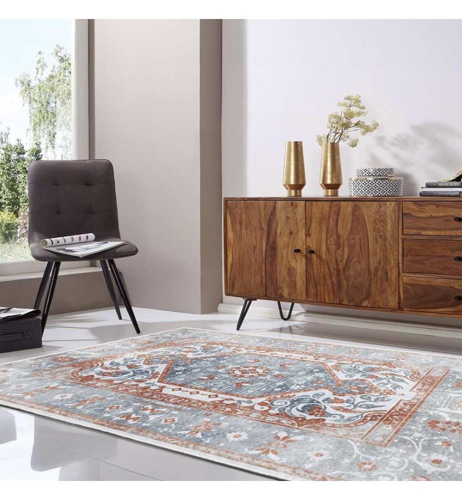 Tappeto, 120 x 180, grigio, 100% POLIESTERE