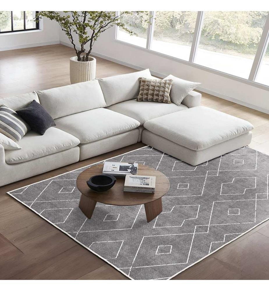 Tappeto, 80 x 120, grigio, 100% POLIESTERE