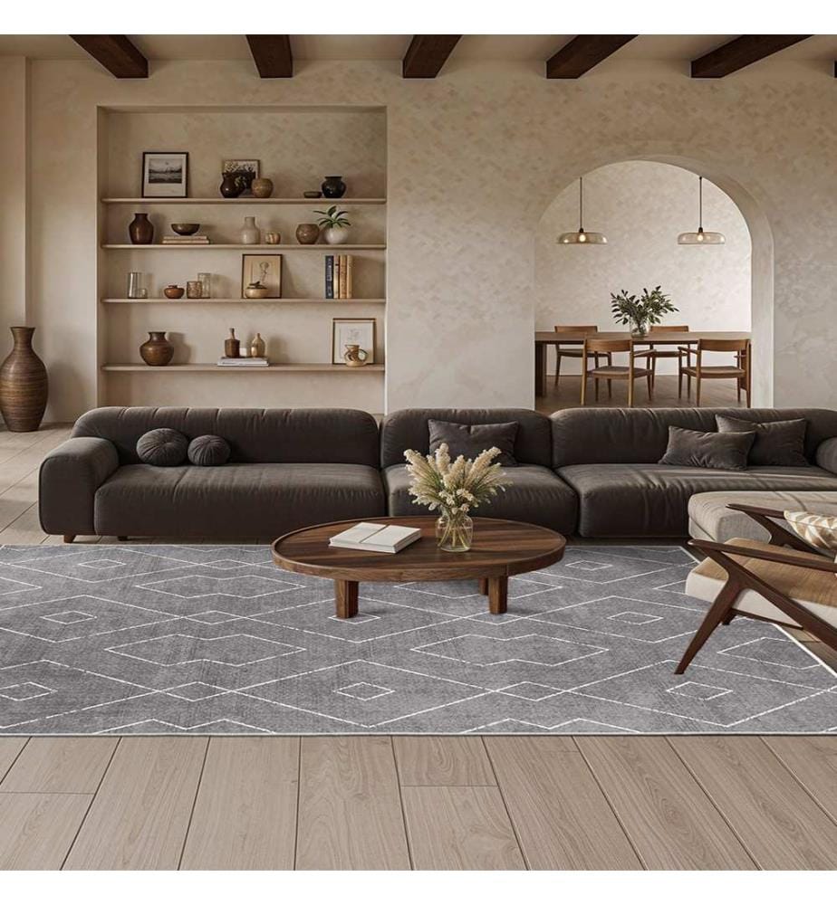 Teppich, 100 x 200, Grau, 100 % POLYESTER