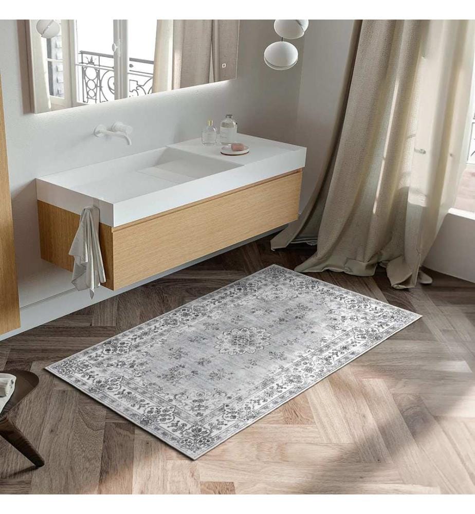Teppich, 60 x 100, Grau, 100 % POLYESTER
