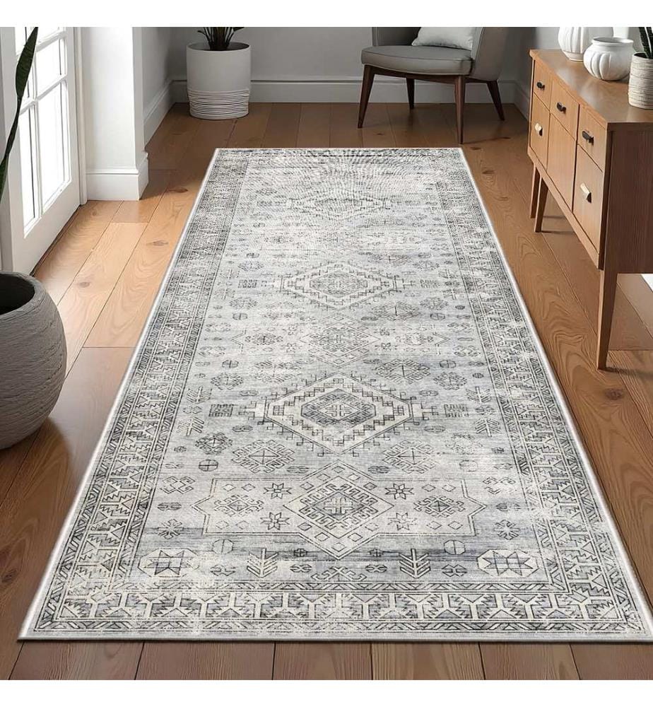 Tappeto, 100 x 150, Grigio, 100% POLIESTERE