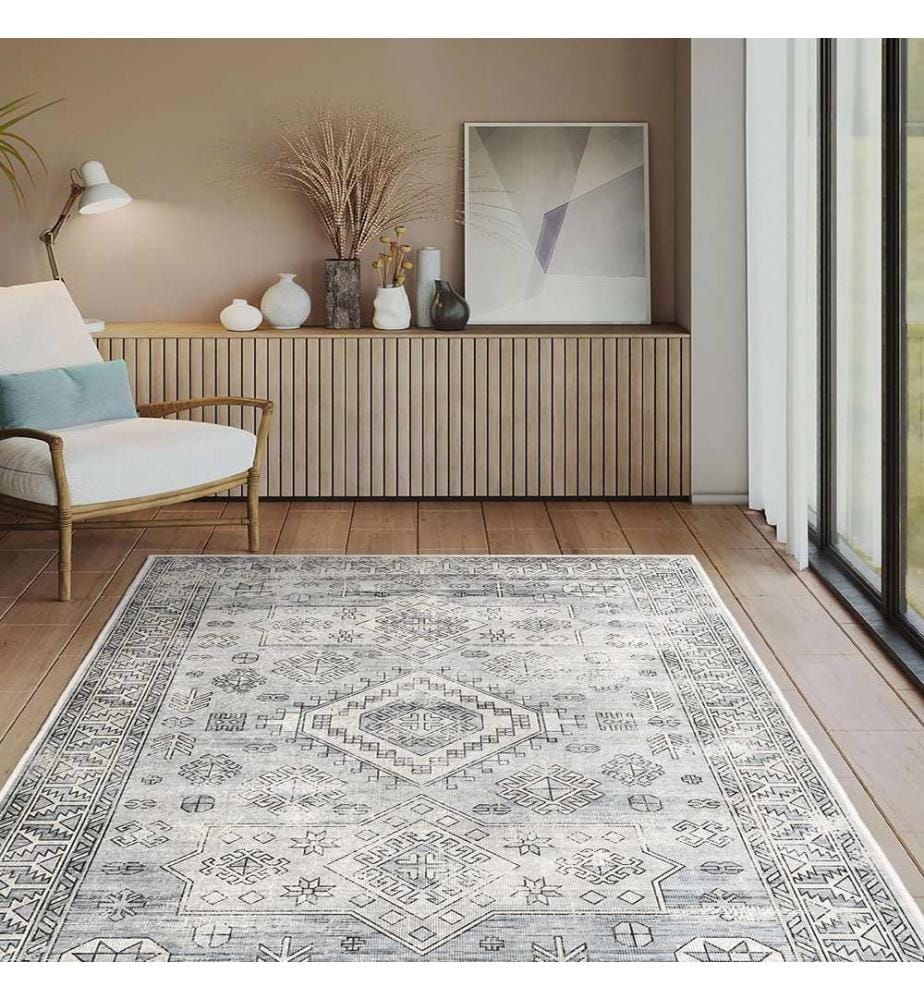 Tapis, 100 x 200, gris, 100 % POLYESTER
