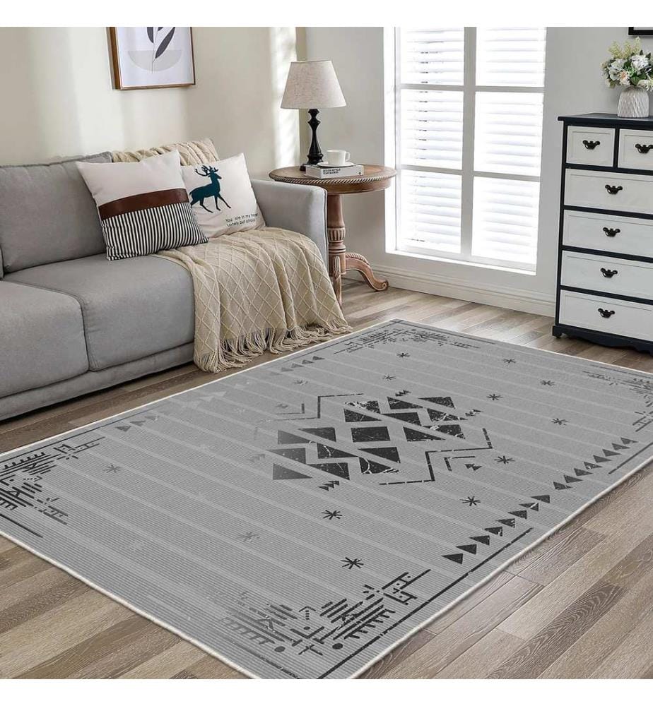 Teppich, 100 x 300, Grau, 100 % POLYESTER