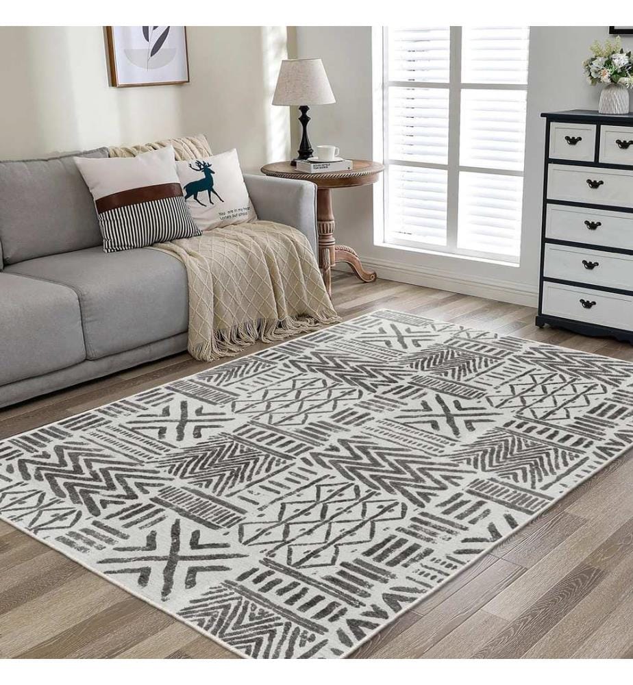 Teppich, 140 x 220, Grau, 100 % POLYESTER