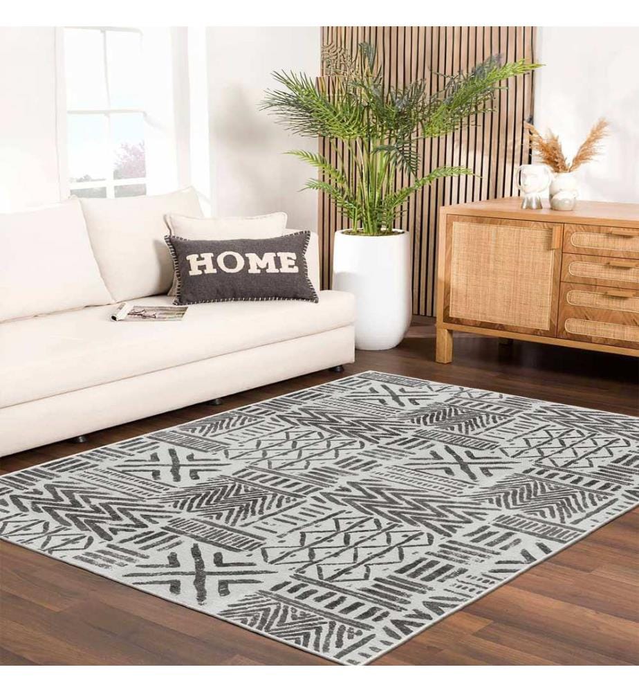 Tappeto, 160 x 230, grigio, 100% POLIESTERE