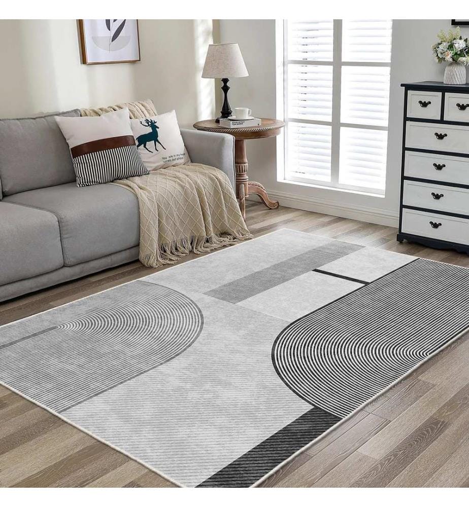 Tappeto, 80 x 120, grigio, 100% POLIESTERE