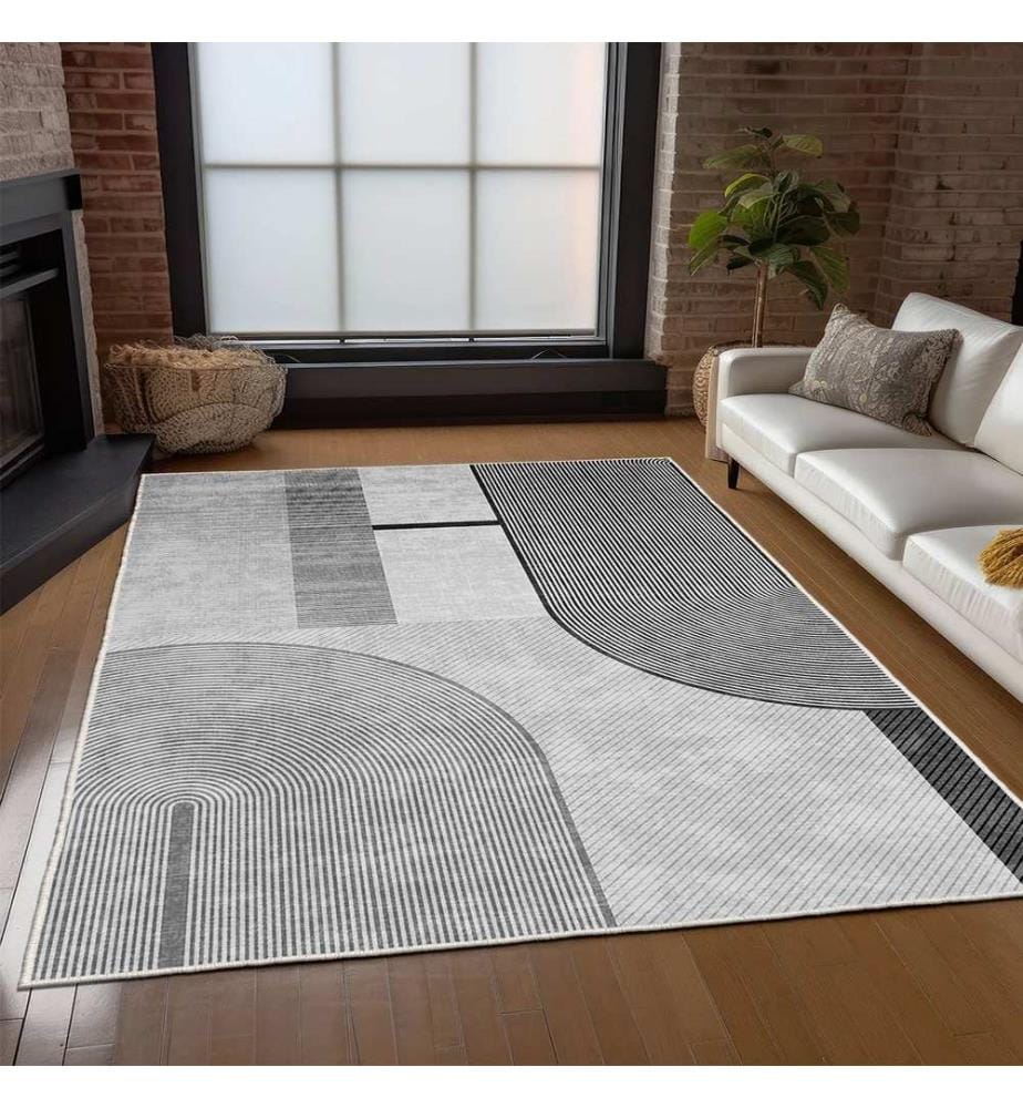 Tappeto, 80 x 120, grigio, 100% POLIESTERE