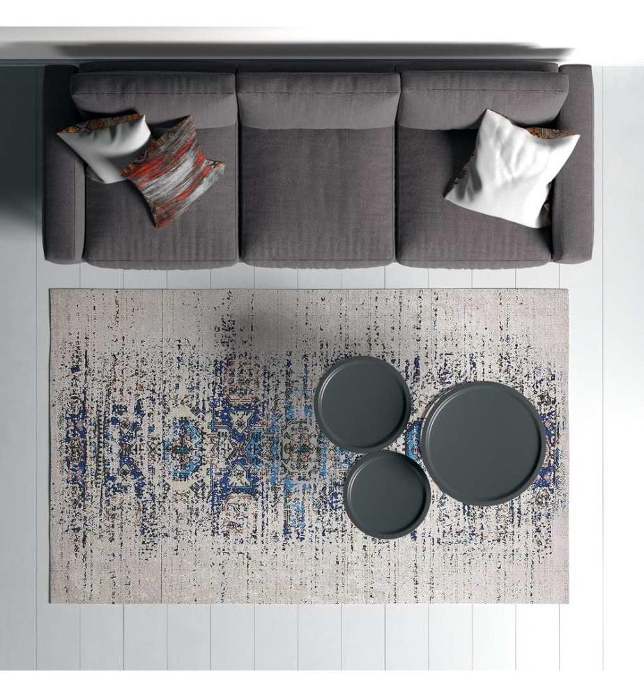 Teppich, 100 x 150, Grau, 70 % BAUMWOLLE / 30 % POLYESTER