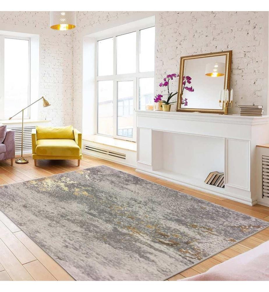 Tappeto, 100 x 200, Grigio, 70% COTONE / 30% POLIESTERE
