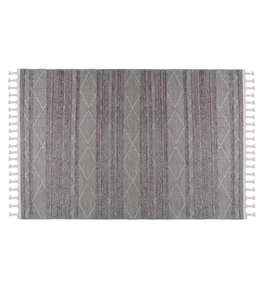 Tappeto, 190 x 290, Grigio chiaro, 64% COTONE / 21% POLIESTERE / 15% CENILLE