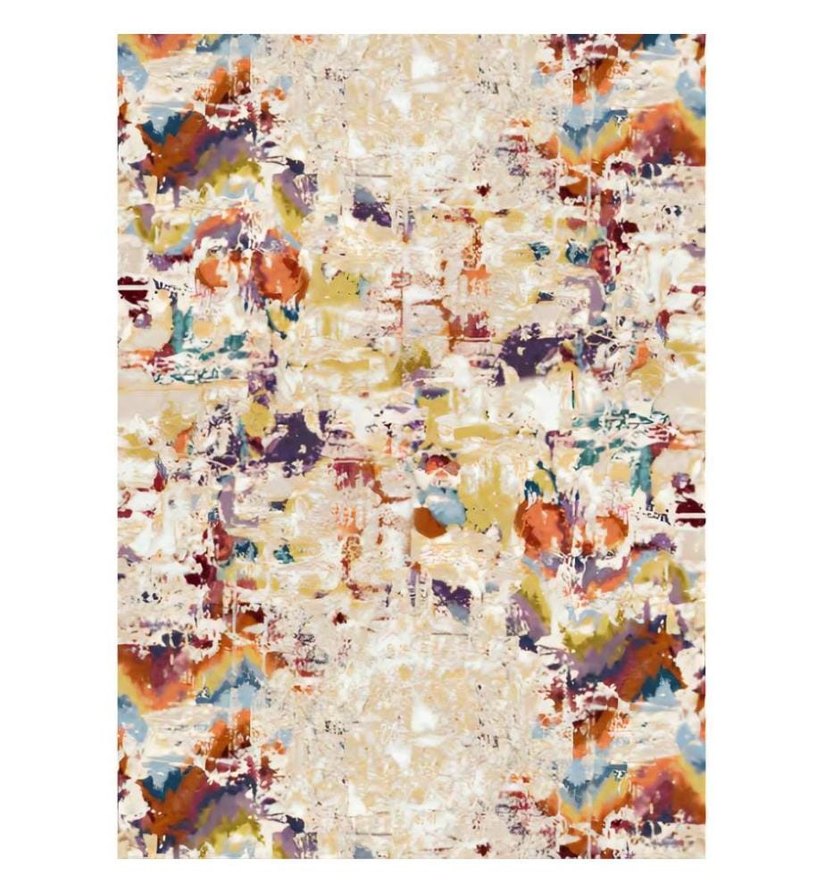 Tappeto, Beige, Giallo, Blu, Rosso, Blu, Rosso, Marrone, 100% Poliestere, 80 x 50 cm
