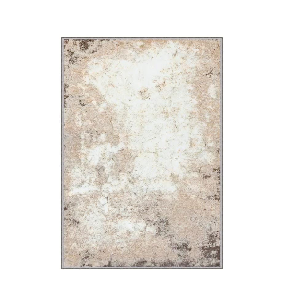 Teppich, Beige, Weiss, Nerz, 100% Polyester, 80 x 50 cm