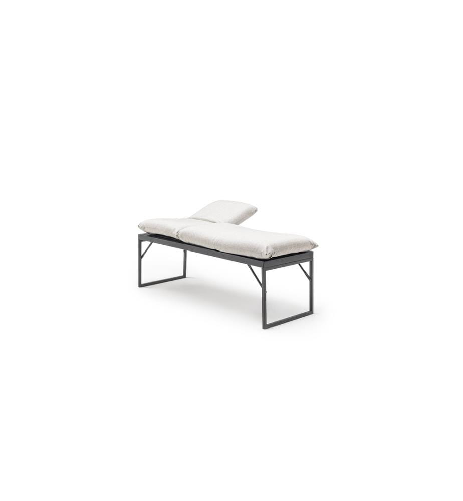 Banca, Beige, Nero, Telaio: Metallo (profilo 20 X 40 - spessore 1 mm)