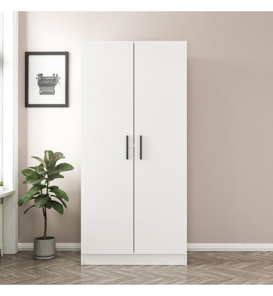 Armoire, blanc, panneau de particules mélaminé
