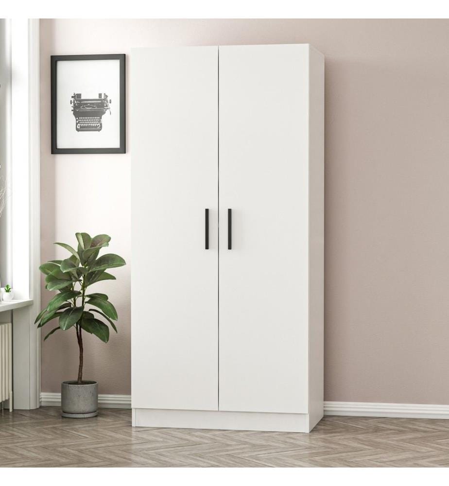 Armoire, blanc, panneau de particules mélaminé