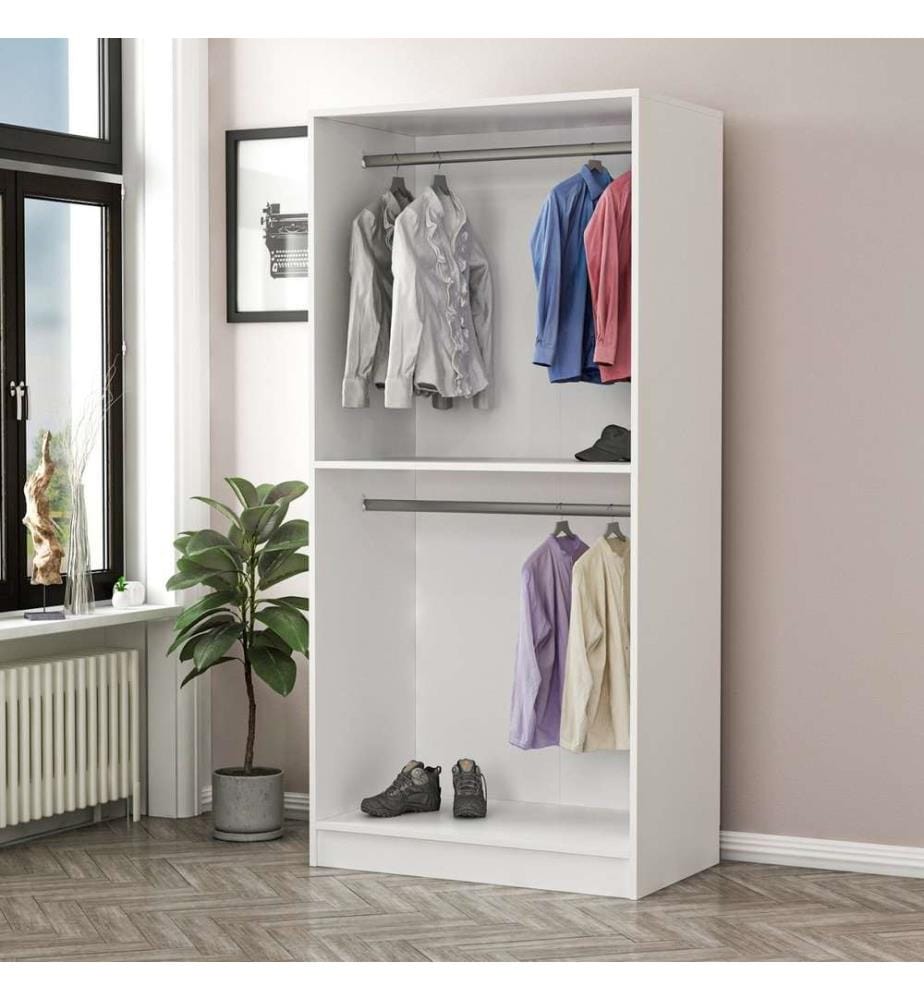 Armoire, blanc, panneau de particules mélaminé