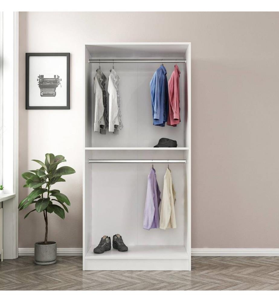Armoire, blanc, panneau de particules mélaminé