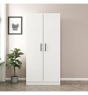 Armadio, Bianco, Truciolato rivestito in melamina
