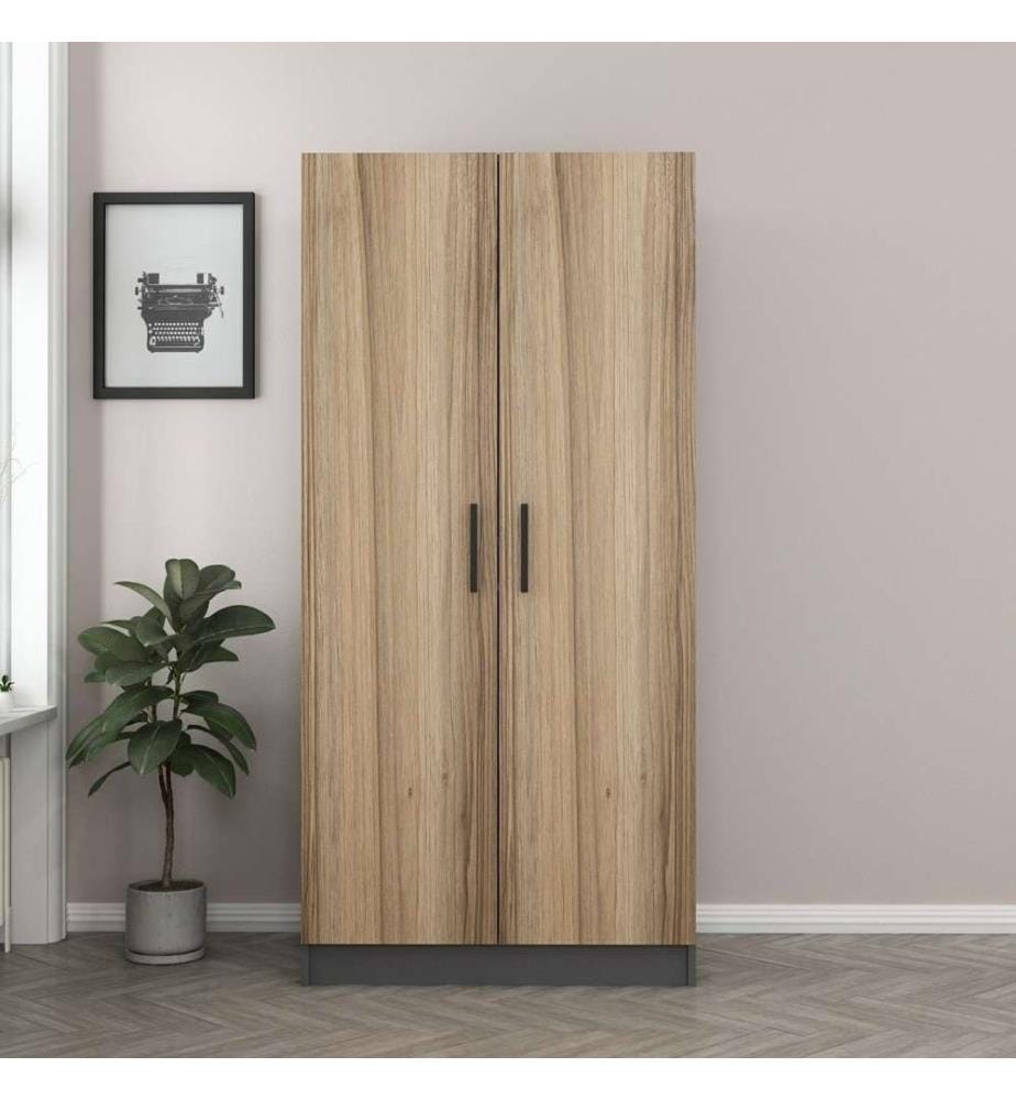 Armadio, Antracite, Rovere, Truciolato rivestito in melamina