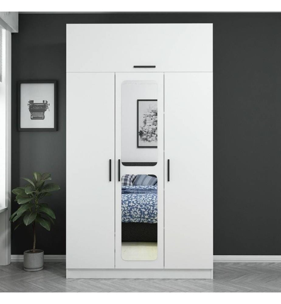 Armadio, Bianco, Truciolato rivestito in melamina