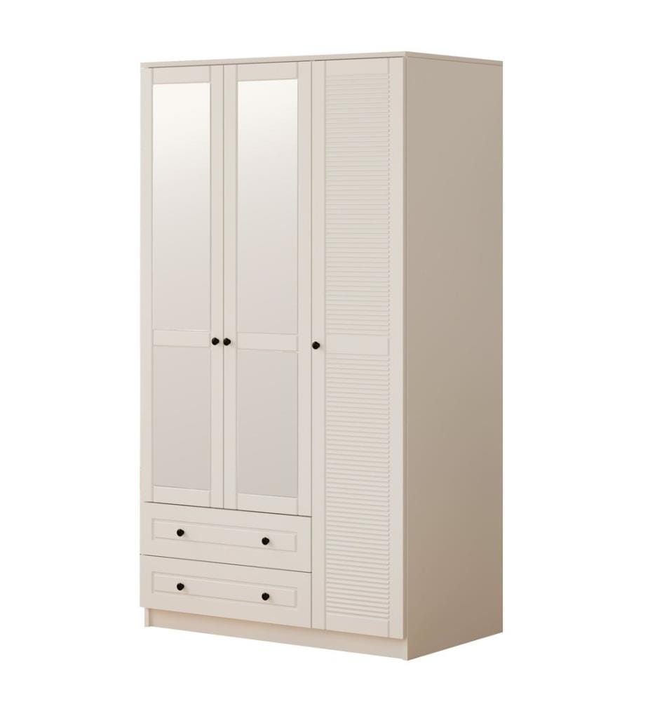 Armoire, blanc mat, 100 % panneau de particules mélaminé de niveau de qualité E1